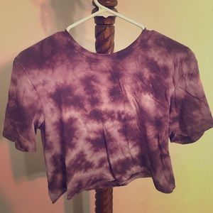 Tie-dye crop top - purple